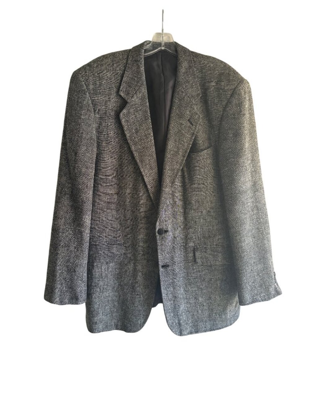 Gianelli Mens 42L Dress Sports Tweed Jacket 100% Pure Silk Grey - Picture 5 of 11